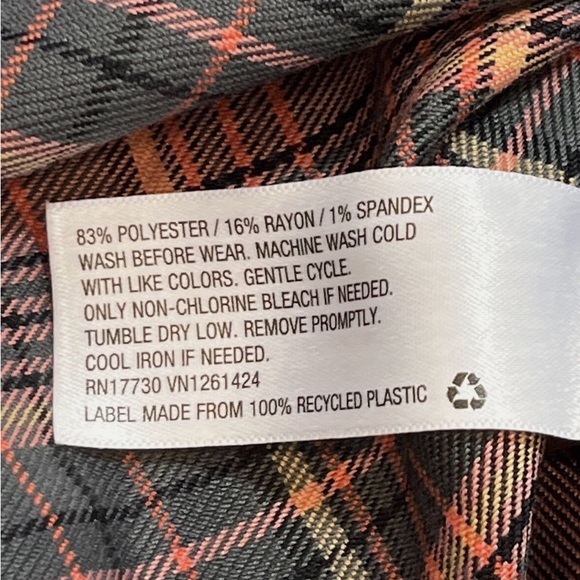 Girls' Plaid Notch-Front Skirt - Art Class Coral Plaid - Size L - Picture 4 of 5